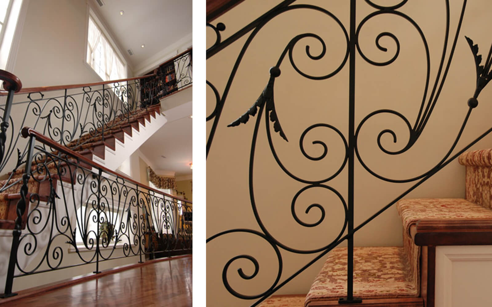 escalier design rampe métal